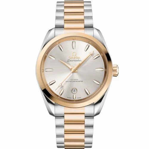 Omega Seamaster Aqua Terra 150M Shades Master Chronometer 38 Stainless Steel - Moonshine Gold / Silver / Bracelet 220.20.38.20.02.002 (22020382002002)